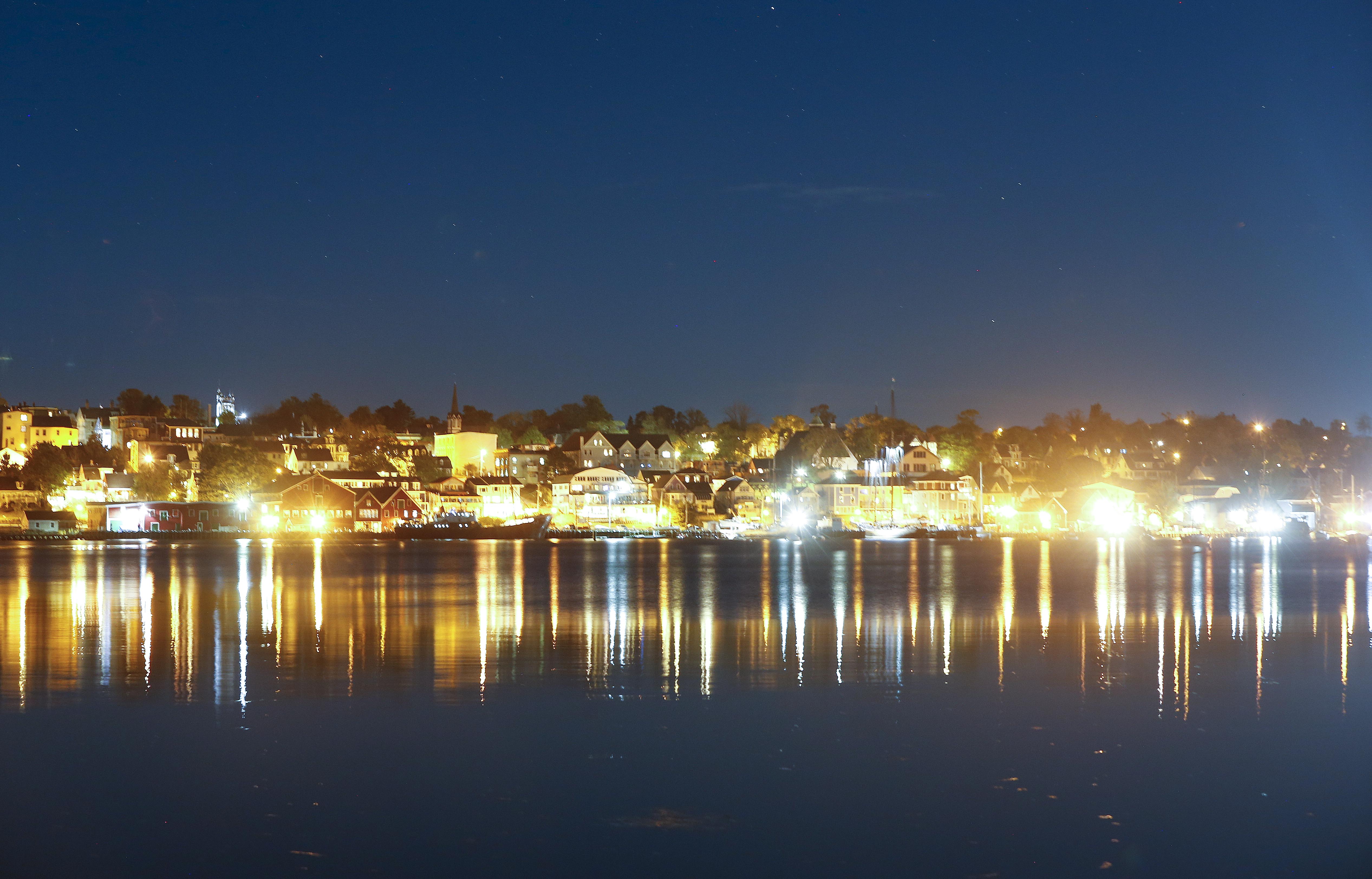 Lunenburg Harbour at Night - High Resolution