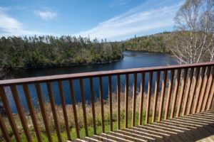 Wooden Railing alongside river view