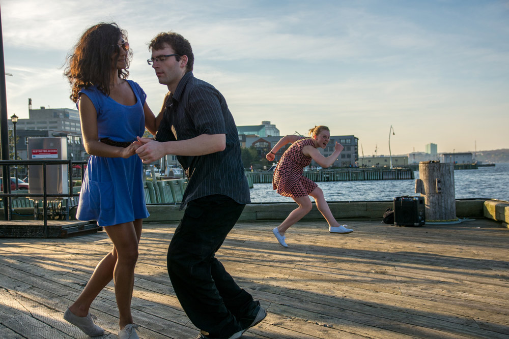 Couple dancing at the Waterfront